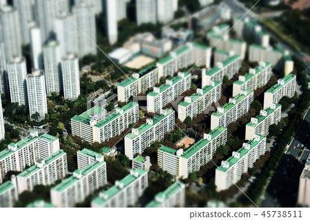 首爾，韓國，前景，航拍照片 45738511