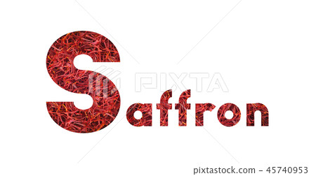 The word saffron on white The word saffron on white 45740953