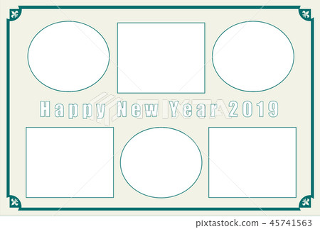 New Year card photo frame New Year card photo frame 45741563