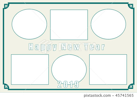 New Year card photo frame New Year card photo frame 45741565