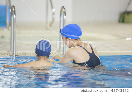 Baby swimming Baby swimming 45743322