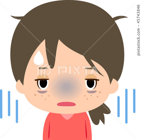 A young woman with a tired expression 45743846