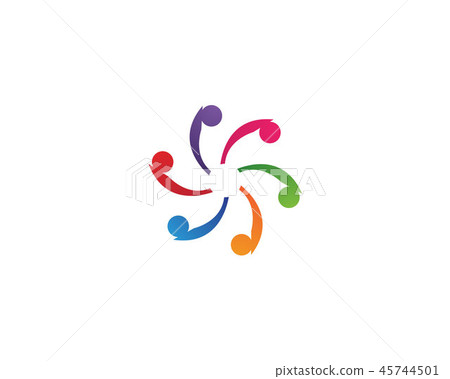 Community logo vector people template Community logo vector people template 45744501