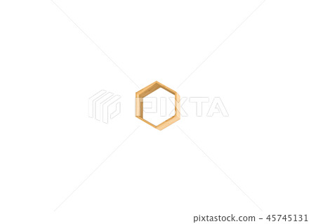 Hexagonal wooden structure 45745131