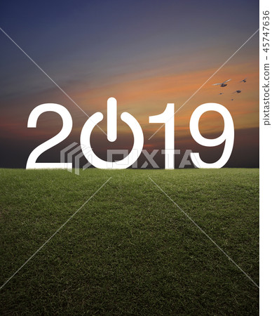 Happy new year 2019 concept 45747636