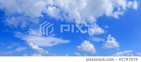 panorama sky and storm cloud summer time  45747978