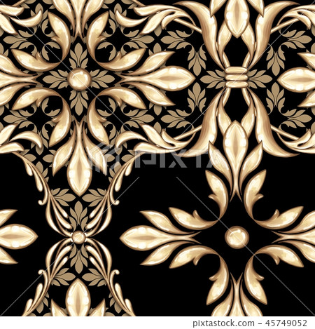 Seamless baroque pattern10 - Stock Illustration [45749052] - PIXTA