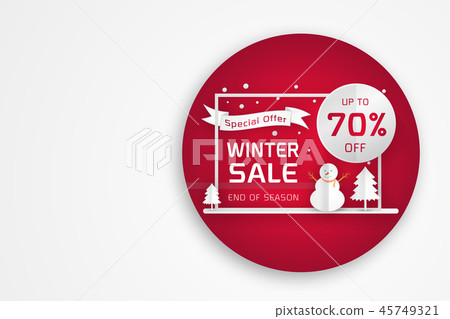 vector winter sale poster template 45749321