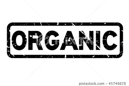 Grunge black organic word square rubber seal stamp - Stock Illustration ...