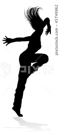 Street Dance Dancer Silhouette Street Dance Dancer Silhouette 45749962