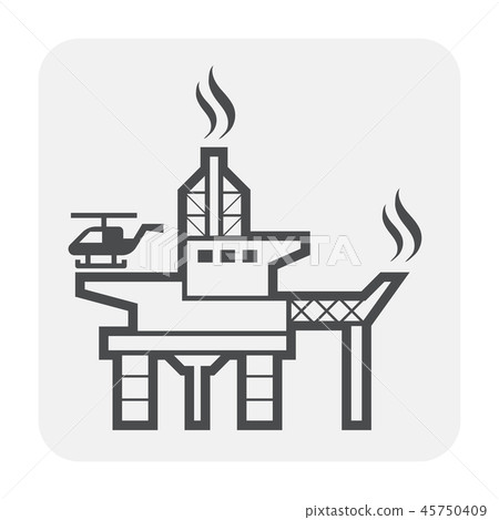 oil rig icon oil rig icon 45750409