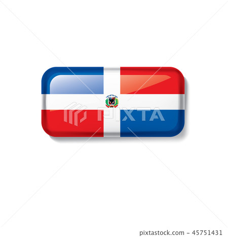 Dominicana flag, vector illustration on a white background 45751431