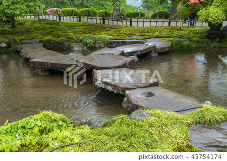 Kanazawa in early summer moist and beautiful rain of Kenrokuen Kanazawa in early summer moist and beautiful rain of Kenrokuen 45754174