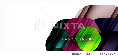 Glossy color hexagons modern composition background, shiny glass design Glossy color hexagons modern composition background, shiny glass design 45754357