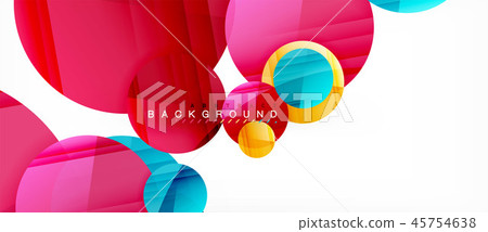 Glossy colorful circles abstract background, modern geometric design Glossy colorful circles abstract background, modern geometric design 45754638