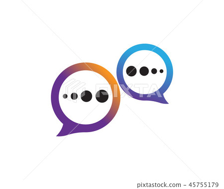 Speech bubble icon Logo template Speech bubble icon Logo template 45755179