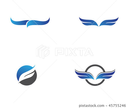 Falcon Wing Logo And Symbol Vector Illustrator Stock Illustration