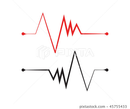 Heart beat line logo hospital vector Heart beat line logo hospital vector 45755433