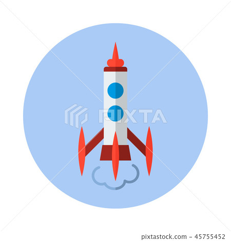 rocket, flat vector icon. rocket icon b 45755452