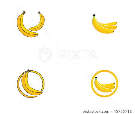 Bananan fruits vector template  logo 45755718