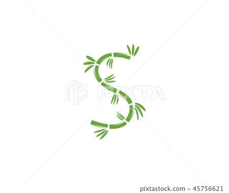 Bamboo logo with green leaf for your Bamboo logo with green leaf for your 45756621