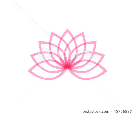 Lotus flower logo and symbols vector template 45756887