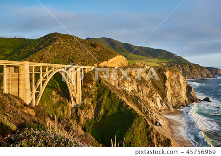 Bixby Creek Bridge on Highway 1, California 45756969