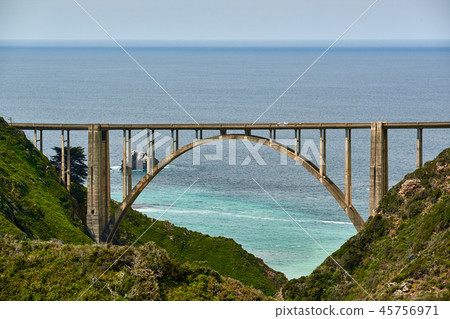 Bixby Creek Bridge on Highway 1, California 45756971