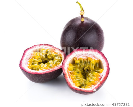 Passion fruit isolated on white background Passion fruit isolated on white background 45757281