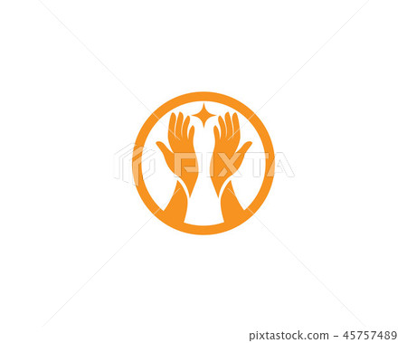 Hand care logo and symbol vector 45757489