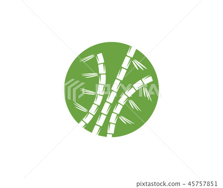 Bamboo logo with green leaf for your Bamboo logo with green leaf for your 45757851