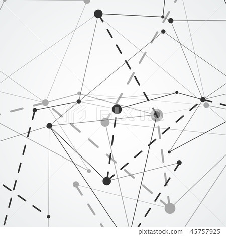 Abstract connecting dots and lines and technology background 45757925