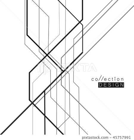 Digital network abstract background with overlapping lines 45757991