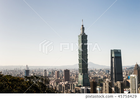 View of Taipei 101 world trade center building  45758429