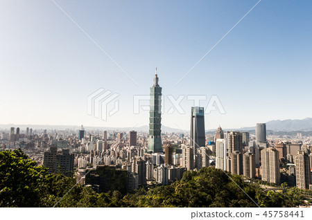 View of Taipei 101 world trade center building View of Taipei 101 world trade center building 45758441