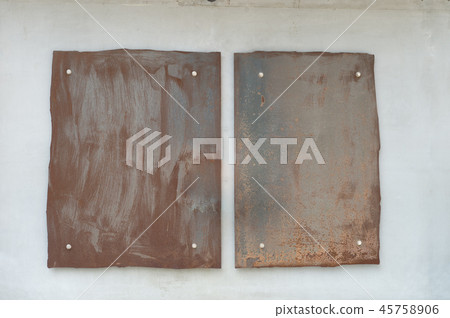 Large blank billboard on a street wall, Large blank billboard on a street wall, 45758906