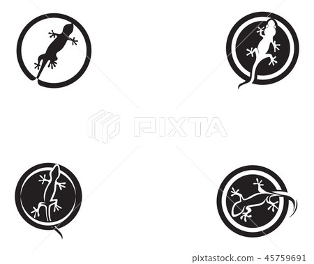 Lizard Chameleon Gecko Silhouette black  Lizard Chameleon Gecko Silhouette black  45759691