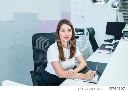 Portrait of skilled administrative manager  45760107
