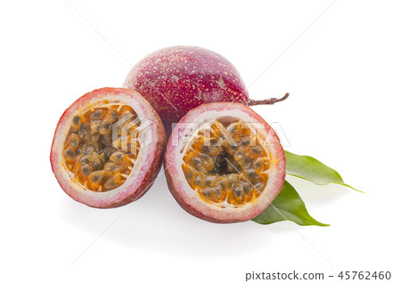 Passion fruit isolated on white background 45762460
