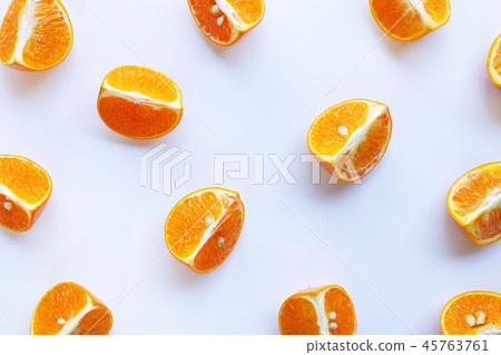 Orange on white background for background. 45763761