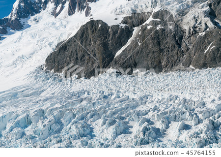 Frozen Fog glacier close up, New Zealand 45764155