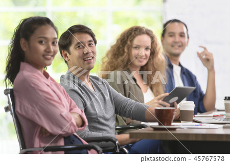 Diversity team working together. Diversity team working together. 45767578