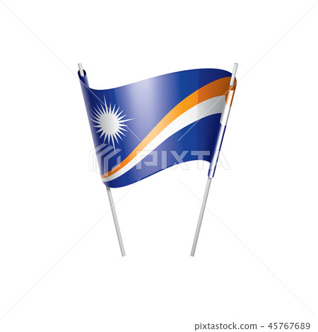 Marshall Islands flag, vector illustration on a white background Marshall Islands flag, vector illustration on a white background 45767689