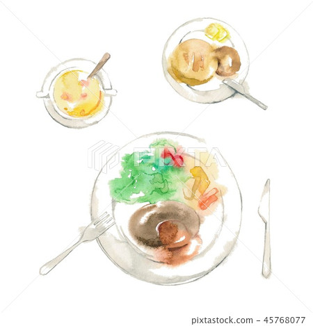 Food seen from directly above 45768077