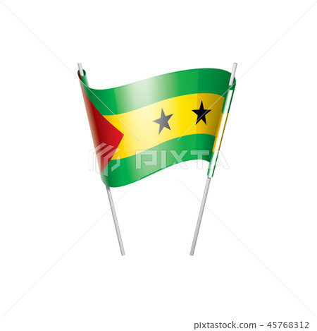 Sao Tome and Principe flag, vector illustration on a white background 45768312