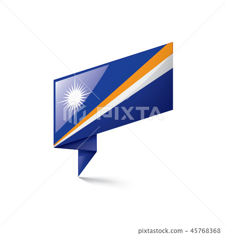 Marshall Islands flag, vector illustration on a white background Marshall Islands flag, vector illustration on a white background 45768368