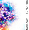 astrological symbol Zodiac. Abstract color background. Computer collage. 45768808