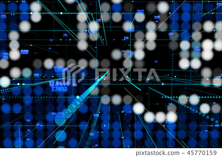 Abstract bright glitter dark background. Technology concept 45770159