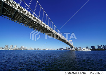 Urban scenery Tokyo Rainbow Bridge Urban scenery Tokyo Rainbow Bridge 45770638
