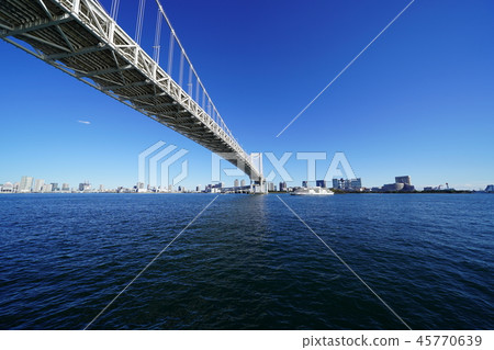 Urban scenery Tokyo Rainbow Bridge Urban scenery Tokyo Rainbow Bridge 45770639